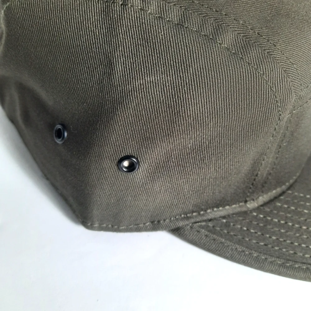 NEW Jeep Wordmark Logo 5 Panel Camper Strapback Hat DARK OLIVE GREEN - Picture 5 of 5
